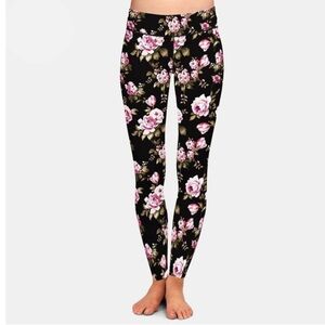 Like New Ellen Tracy Super Cute Stretch Floral Pattern leggings